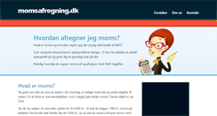 Desktop Screenshot of momsafregning.dk